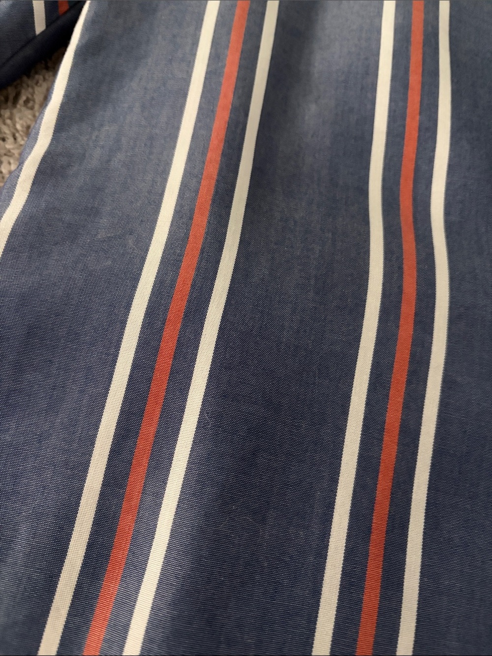 NICHOLAS Navy, White & Rust Striped Cold-Shoulder Top - Picture 12 of 13